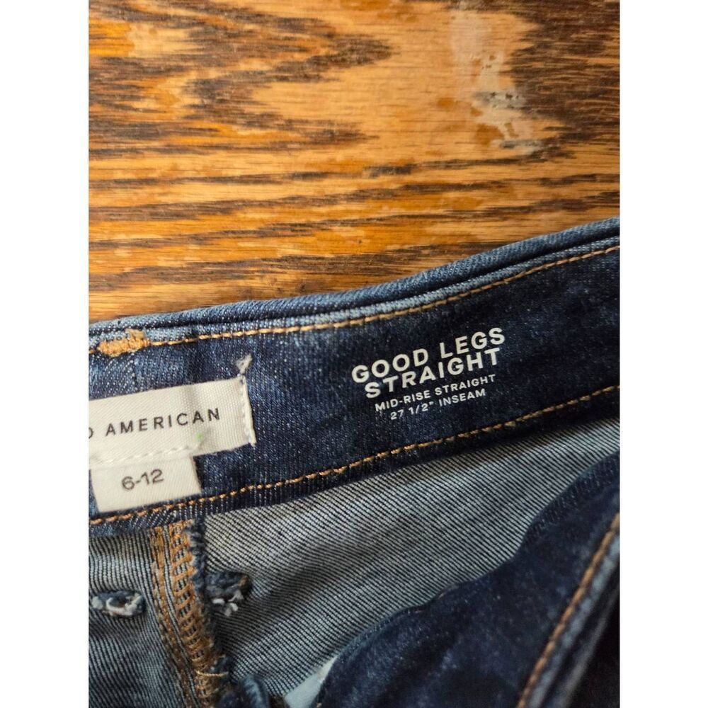 GOOD AMERICAN Always Fits Good Legs Straight Leg Jeans/Indigo 691 Sz 6-12 - Picture 5 of 5